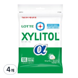 롯데자일리톨 알파 오리지날 껌, 168g, 4개