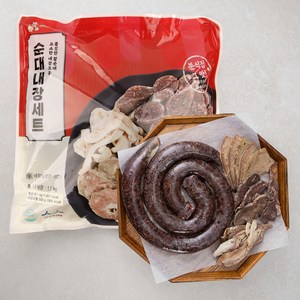 장충동왕족발 찰순대 1kg + 내장 모둠 500g 세트, 1세트