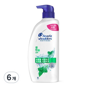 헤드앤숄더 쿨 멘솔 샴푸, 850ml, 6개