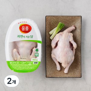 올품 무항생제 인증 자연이 키운닭 (냉장), 900g, 2개