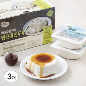 맑은물에 빠르게한끼 맑은콩 연두부 오리엔탈소스 6입, 804g, 3개