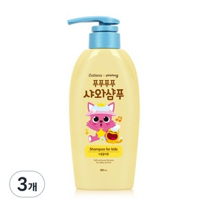 베비언스 핑크퐁 푸푸푸푸 샤와샴푸 자몽릴리향, 380ml, 3개