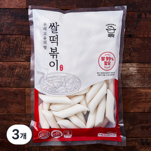 쿡탁 우리 고유의 맛 쌀떡볶이, 1kg, 3개