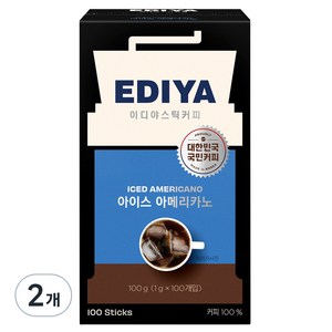 이디야 아이스아메리카노 스틱커피, 1g, 100개입, 2개