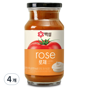 백설 로제 스파게티소스, 610g, 4개