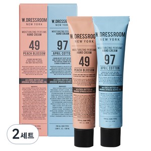 더블유드레스룸 퍼퓸 핸드크림 50ml 세트 49 피치블러썸 + 97 에이프릴코튼, 2세트