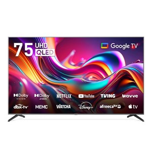 프리즘코리아 프리즘 190.5cm QLED 구글OS 스마트TV, 191cm(75인치), CP75G3Q, 스탠드형, 방문설치