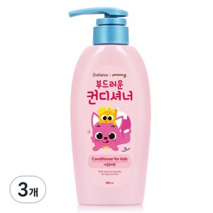 베비언스 핑크퐁 부드러운 컨디셔너 자몽릴리향, 380ml, 3개