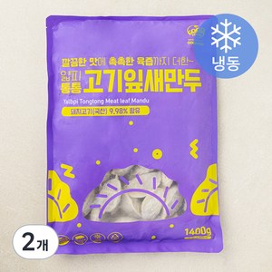 얇피 통통 고기잎새만두 (냉동), 1.4kg, 2개