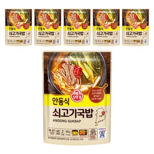 오뚜기 안동식 쇠고기국밥, 500g, 6개