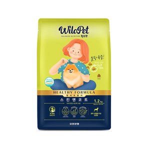 윌로펫 전연령용 헬시포뮬러 스킨앤코트 반려견 소프트사료, 오리, 1.2kg, 1개