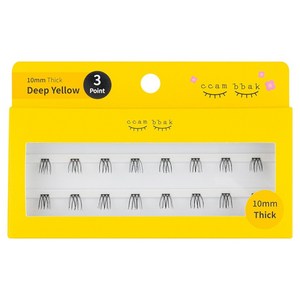 깜빡 인조 가닥속눈썹 패키지버전 10mm 띠크 3기둥, 띠크(블랙), 1개