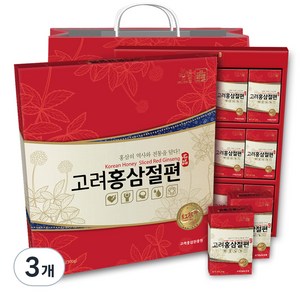 고려홍삼진흥원 홍삼절편 선물세트 15개입 + 쇼핑백, 300g, 3개