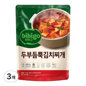 비비고 두부듬뿍 김치찌개, 460g, 3개