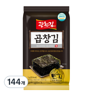 광천김 곱창도시락김, 5g, 144개