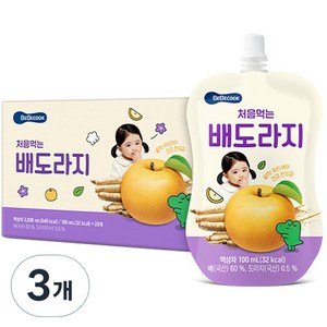 베베쿡 처음 먹는 배도라지 유아 음료, 100ml, 60개