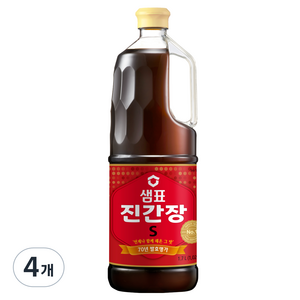 샘표 진간장 S, 1.7L, 4개