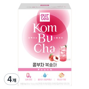 아워티 콤부차 복숭아 30p, 5g, 30개입, 4개