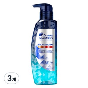 헤드앤숄더 안티 댄드러프 어드밴스트 오일 컨트롤 두피 샴푸, 300ml, 3개