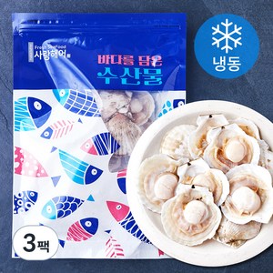 사랑해어 반가리비 (냉동), 600g, 3팩