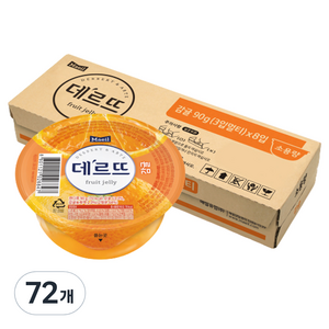 데르뜨 젤리 감귤, 90g, 72개