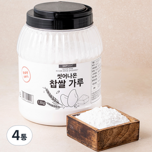 씻어나온 국내산 찹쌀 가루, 1.8kg, 4통