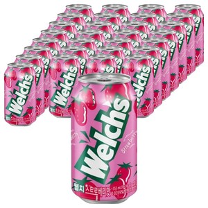 웰치스 딸기 탄산음료, 355ml, 48개