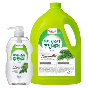 탐사 베이킹소다 주방세제 4L+780ml 세트, 4.78L, 1세트