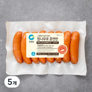 청정원 참나무로 훈연한 그릴바베큐 소시지, 600g, 5개