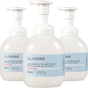 일리윤 세라마이드 아토 버블워시앤샴푸 바디워시, 400ml, 3개