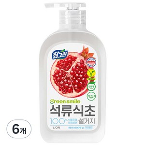 참그린 석류식초 설거지 주방세제, 470g, 6개