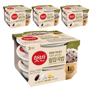 햇반 찰잡곡밥, 210g, 12개