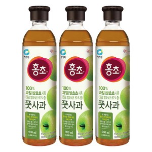 대상 청정원 홍초 풋사과, 900ml, 3개