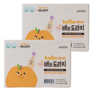 아올다 헬로아이 착즙 배와도라지, 80ml, 20개, 배 + 도라지 혼합맛