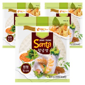 타이키 월남쌈 원형 16cm, 200g, 3개