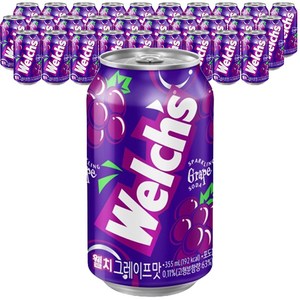 웰치스 그레이프맛, 355ml, 30개