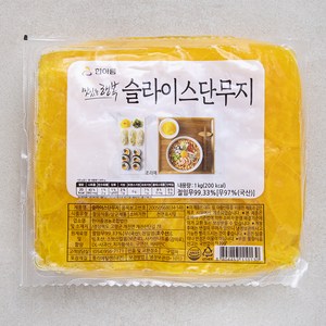 한아름 슬라이스 단무지, 1kg, 1개