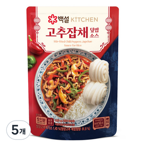 백설 고추잡채 덮밥 소스, 5개, 140g