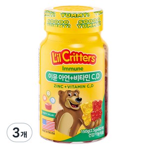 릴크리터스 이뮨 아연+비타민 C D, 150g, 3개