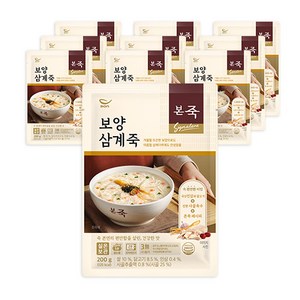 본죽 파우치형 보양삼계죽, 200g, 10개