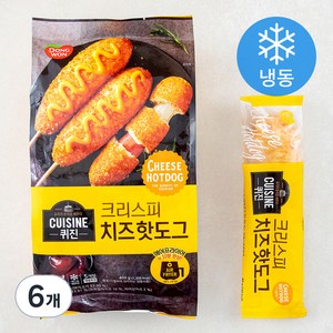 동원에프앤비 퀴진 치즈 크리스피 핫도그 (냉동), 400g, 6개