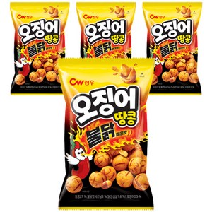 청우식품 오징어땅콩 불닭매운맛, 90g, 4개