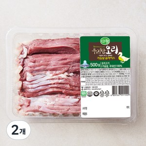 다향오리 무항생제 인증 우리땅 오리 가슴살 슬라이스 (냉장), 500g, 2개