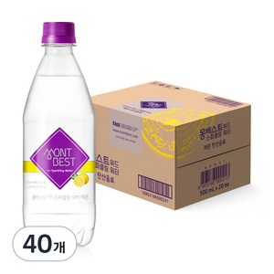 몽베스트 위드 스파클링 워터 레몬, 500ml, 40개