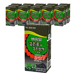 베지밀 검은콩과 검은참깨 두유, 190ml, 32개