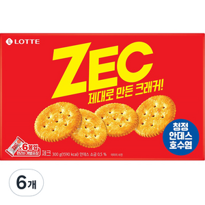 롯데제과 제크오리지날, 300g, 6개