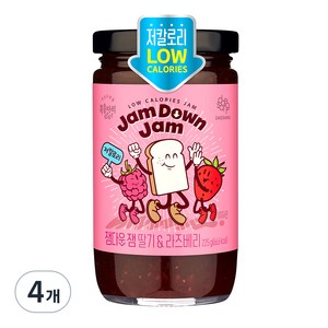 복음자리 잼다운 잼 딸기 앤 라즈베리, 225g, 4개