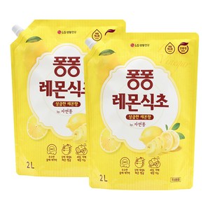 퐁퐁 주방세제 레몬식초 리필, 2L, 2개