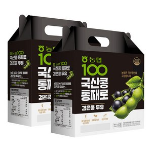 농협100 국산콩 통째로 검은콩 두유, 190ml, 32개