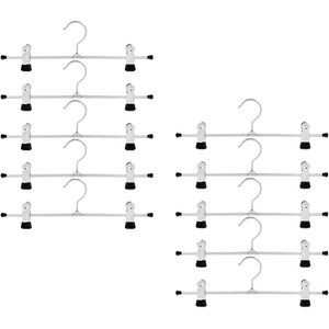 마와 논슬립 옷걸이 치마 바지걸이 클립형 K30D, 블랙, 10개
